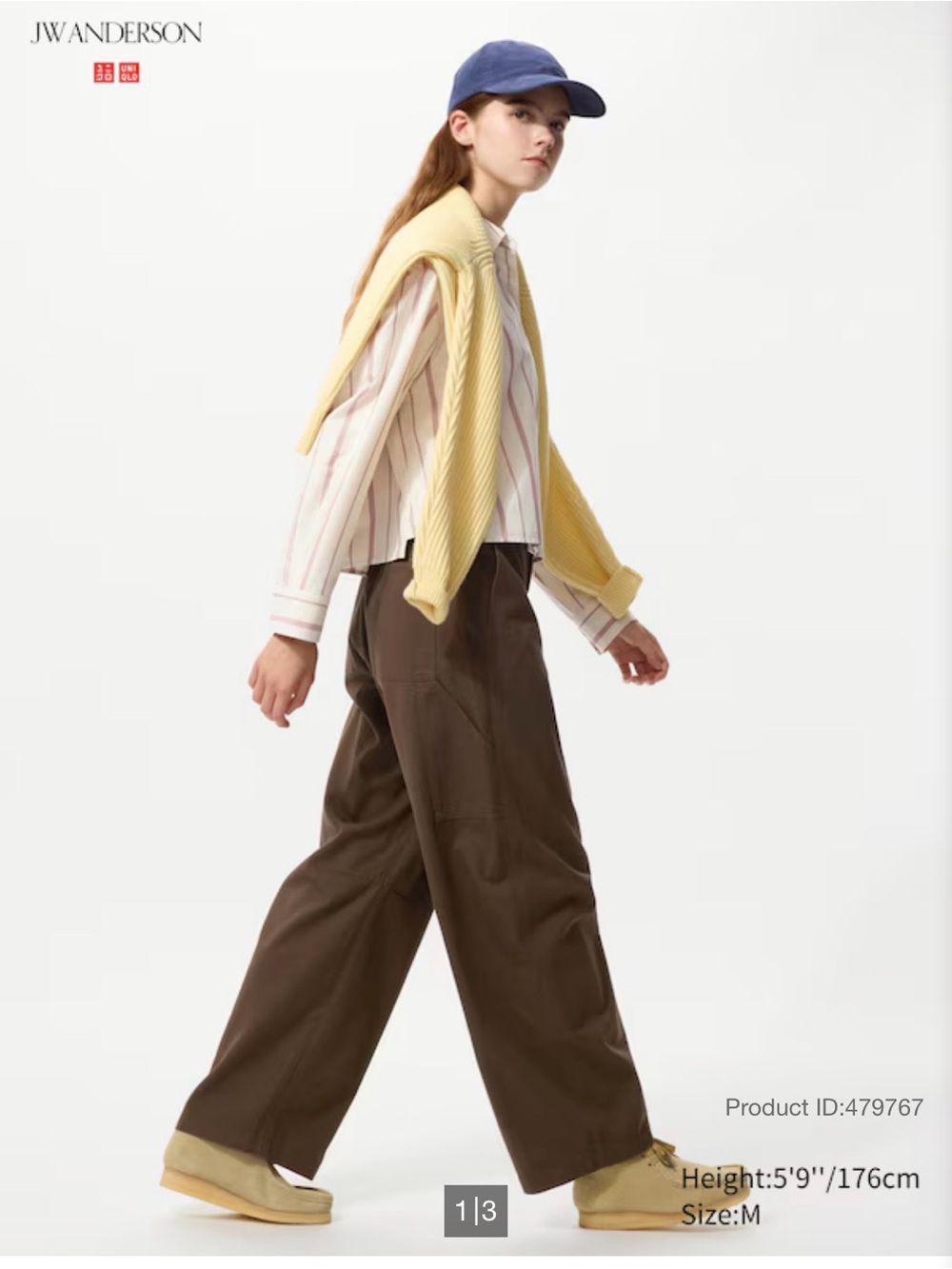 JW Anderson Brown Wide-Leg Utility Pants